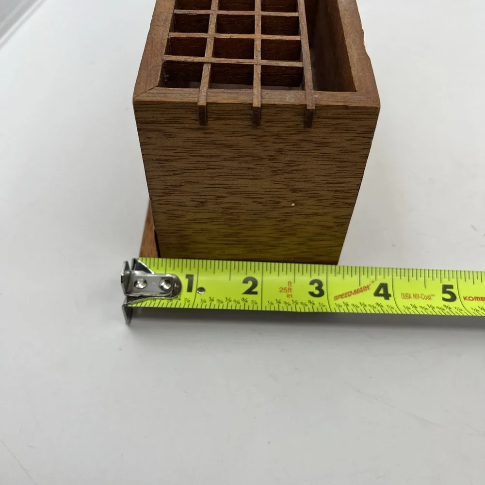 MCM‎ Kitschy Desk Organizer 1950's Wood Earl Bernard Japan Odd Couple